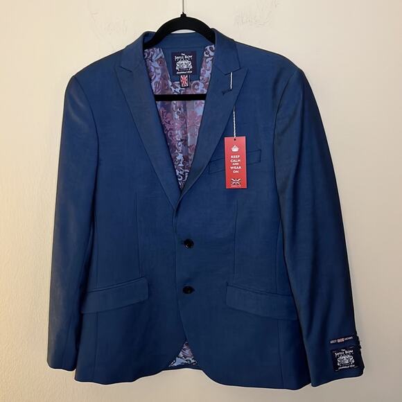 SAVILE ROW CO Brixton Extra Trim Fit Suit Jacket Size 38S - Picture 4 of 9